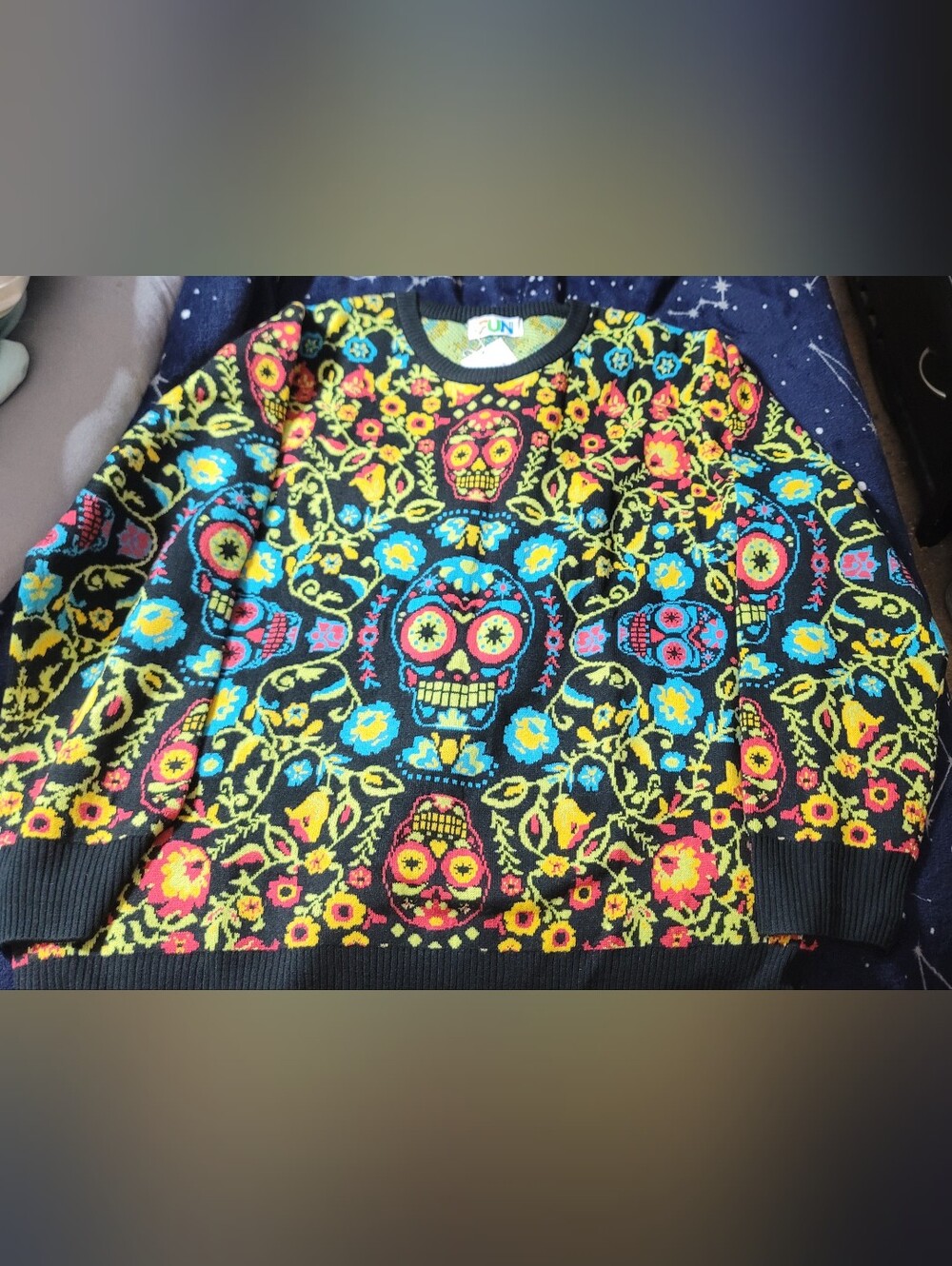 Sugar Skull Halloween Sweater for Adults 33X
